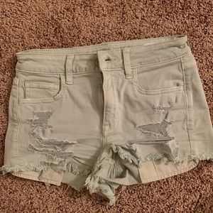 American Eagle Size 4 Mint Green High-Rise Shorties